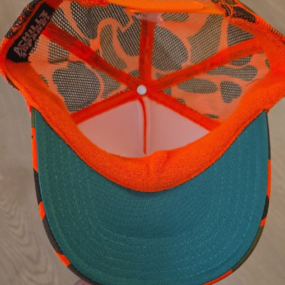 Orange Camouflage Cap With Patch - image 5